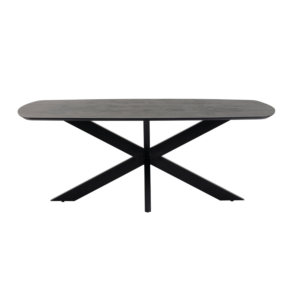 Eetkamertafel deens ovaal 180, Acacia Black