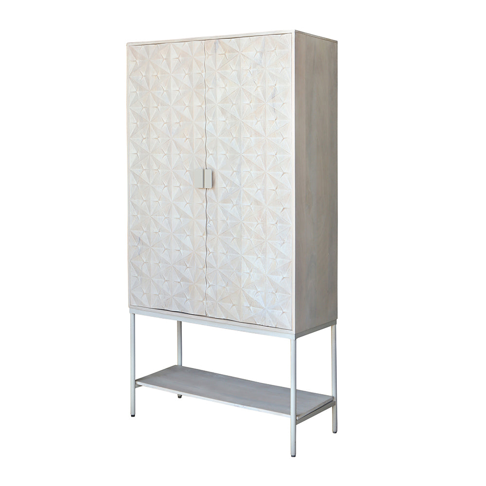 Trinity 2-deurs kast met onderplank, Mango Ashblond