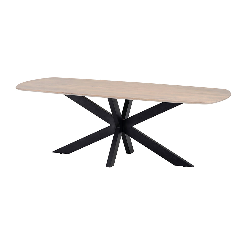 Eetkamertafel deens ovaal 180, Mango Ashblond