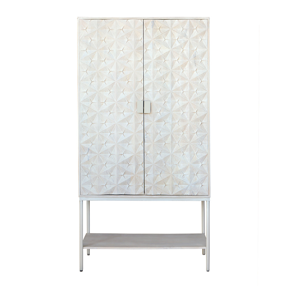 Trinity 2-deurs kast met onderplank, Mango Ashblond