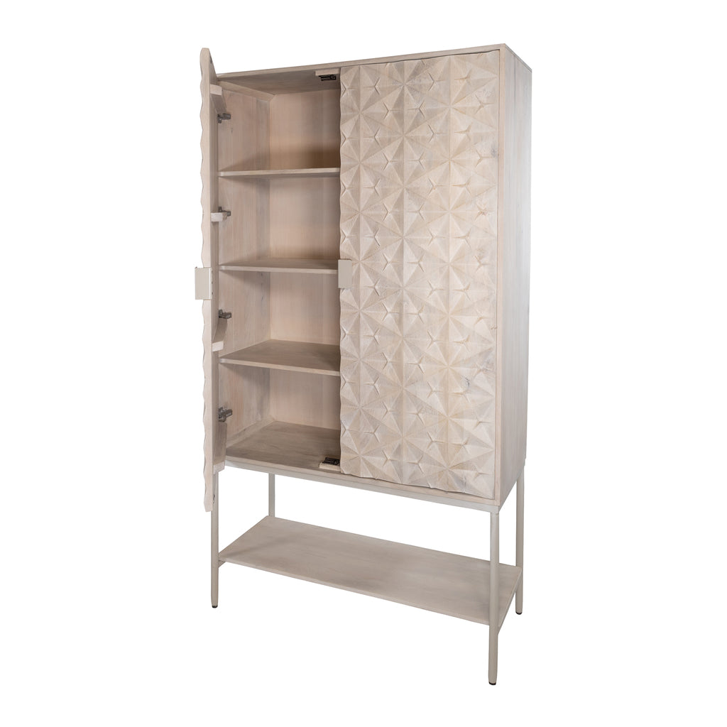 Trinity 2-deurs kast met onderplank, Mango Ashblond