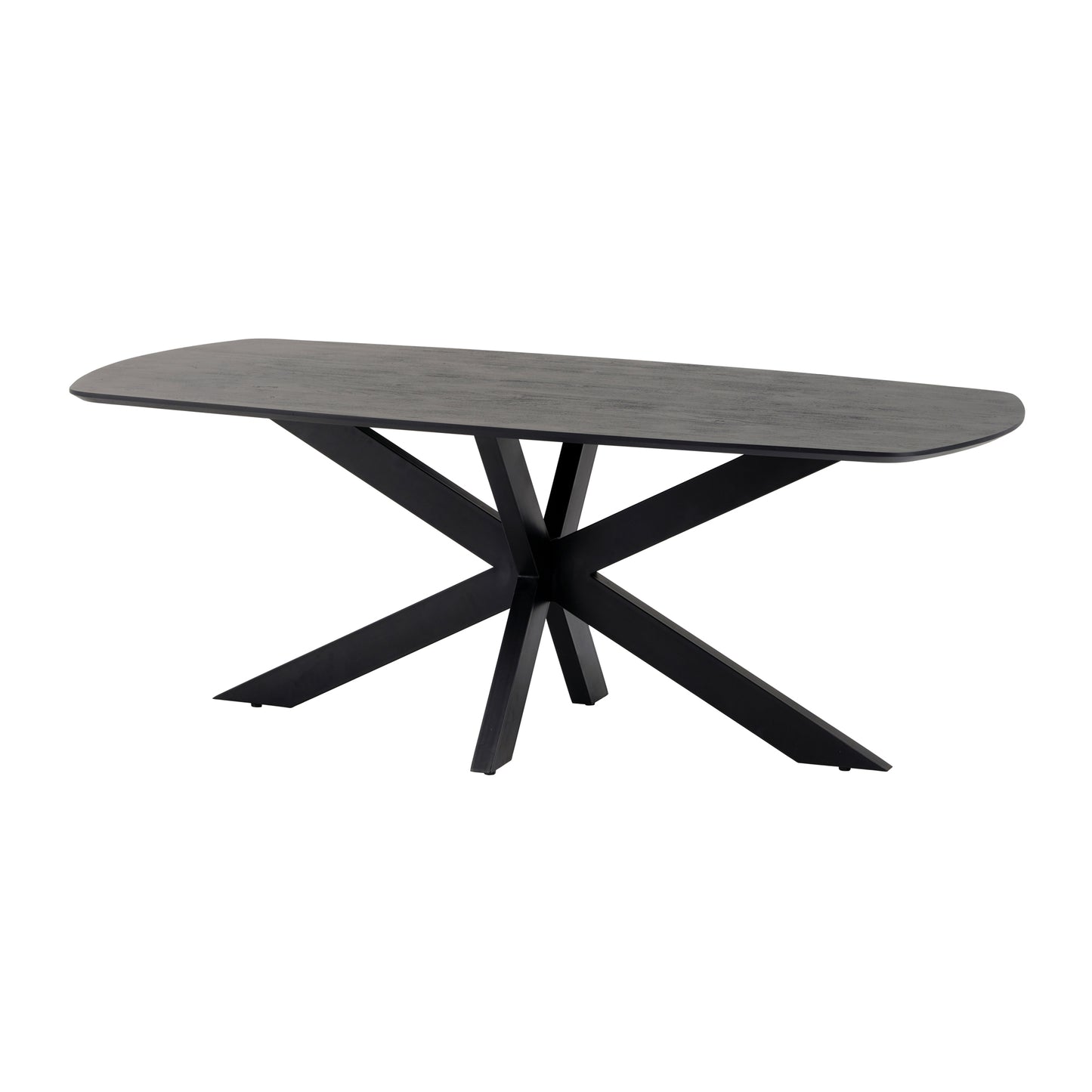 Eetkamertafel deens ovaal 180, Acacia Black