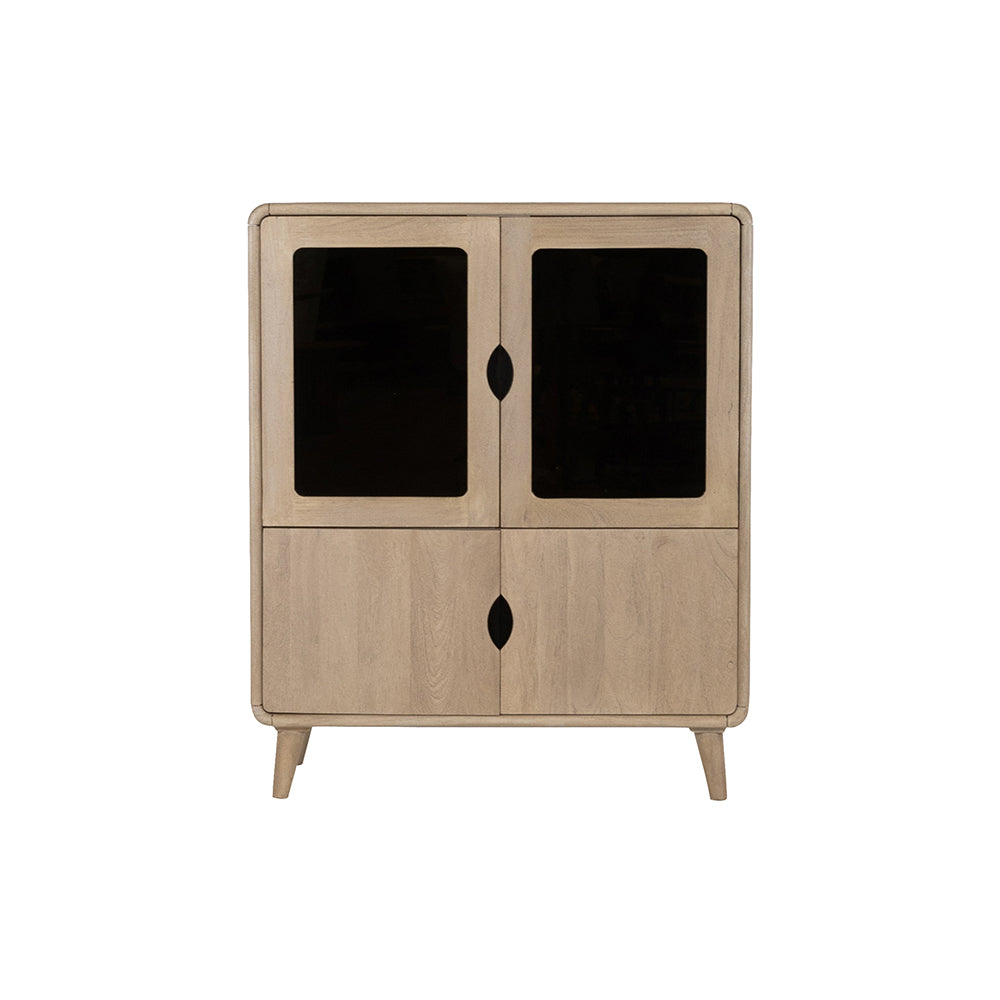 Barkast 100 met 4 deuren, Acacia Weathered Wood
