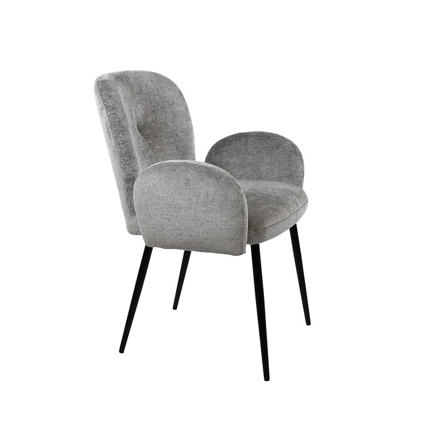 Bobby eetkamerstoel - met arm - Perfect Harmony - Light grey 85 (set of 2)