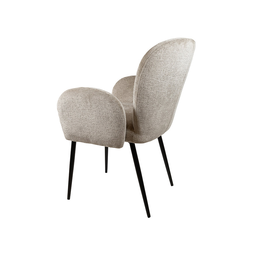 Bobby eetkamerstoel - met arm - Perfect Harmony - Liver 04 (set of 2)