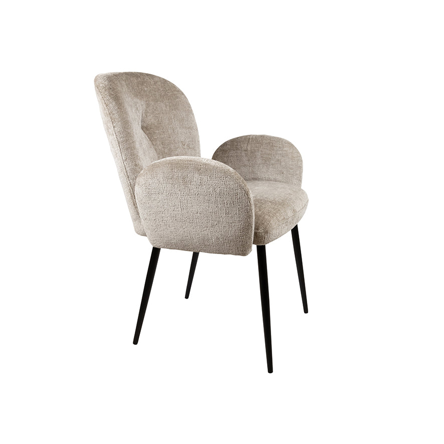 Bobby eetkamerstoel - met arm - Perfect Harmony - Liver 04 (set of 2)