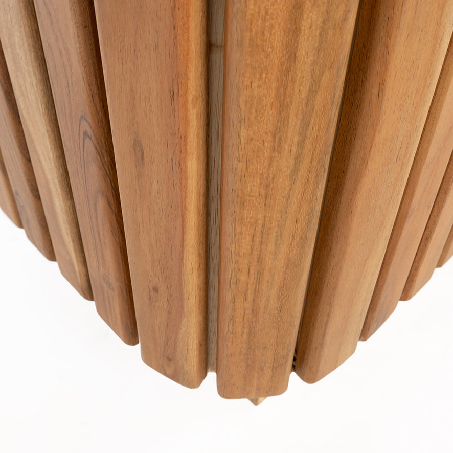 Boekenkast 190 met 1 deur en 3 open vakken, Acacia Natural