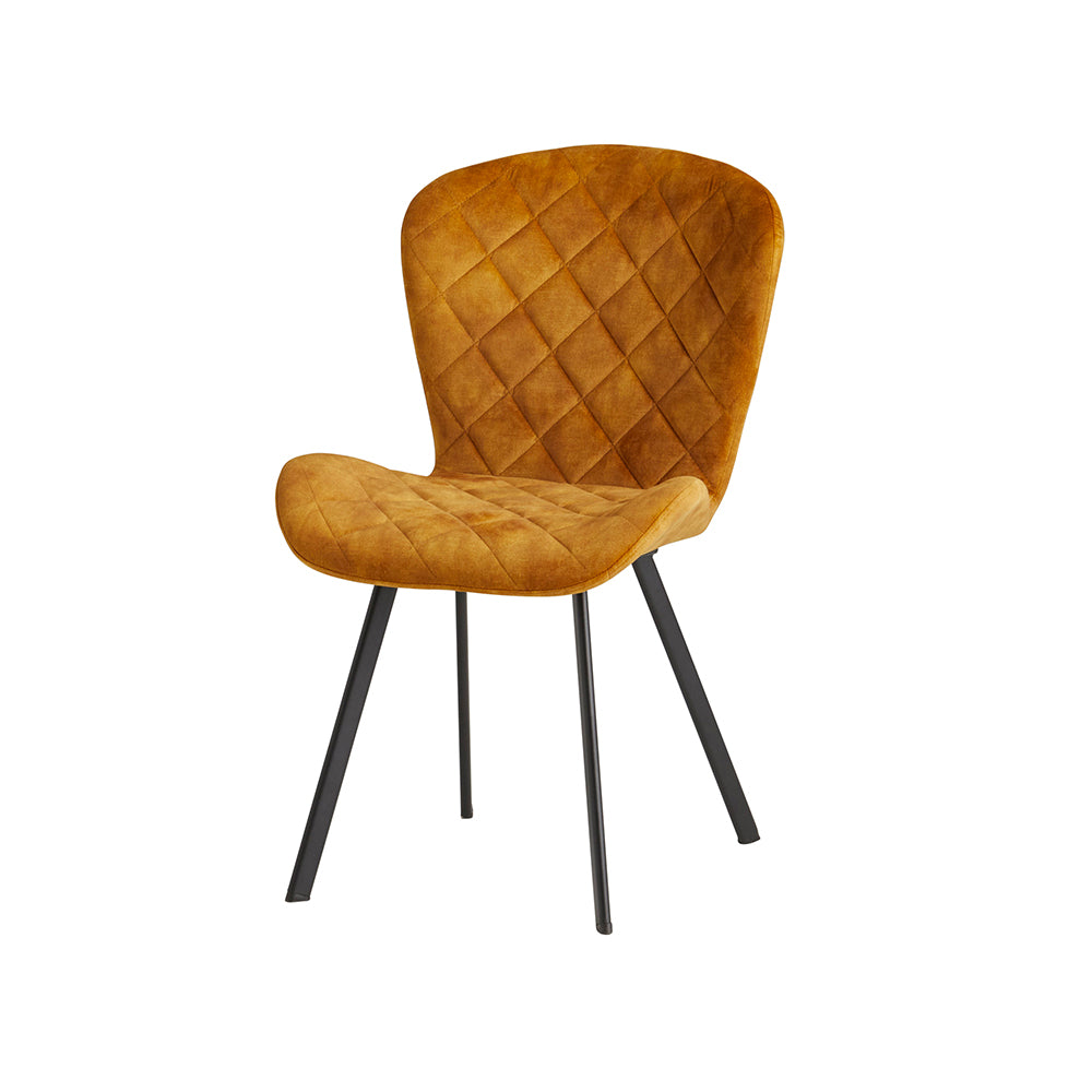 Dex eetkamerstoel - Velvet - Gold (set of 2)