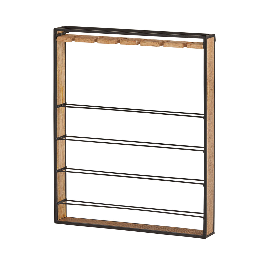 Wand wijnrek vierkant