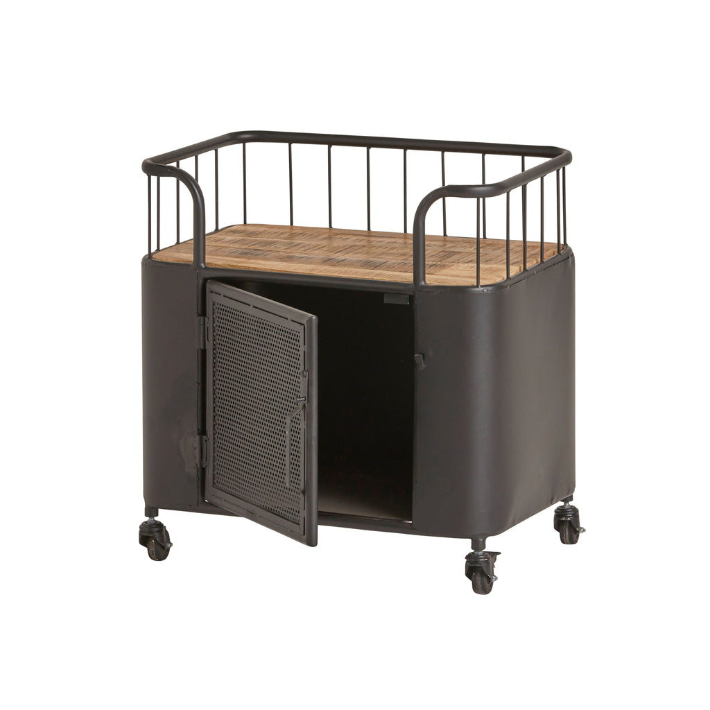 Wire trolleytafel met deur