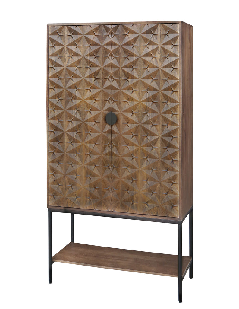 Trinity 2-deurs kast met onderplank, Mango Brown Walnut
