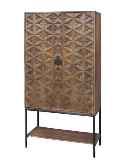 Trinity 2-deurs kast met onderplank, Mango Brown Walnut