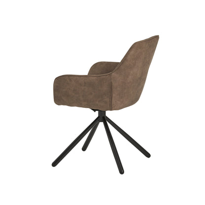 Rebel Spider eetkamerstoel - draaipoot 180ARS - Cowboy - Stone 809 (set of 2)