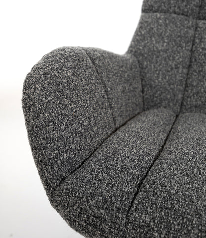 Elvis draaifauteuil 360 - Monet - Antracite 0252
