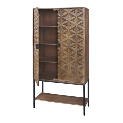 Trinity 2-deurs kast met onderplank, Mango Brown Walnut