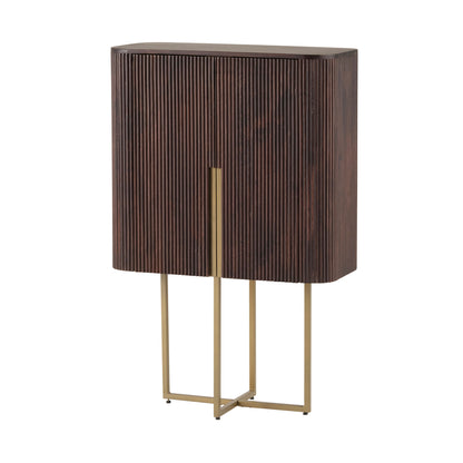 2-deurs kast, halfhoog, Mango Warm Walnut