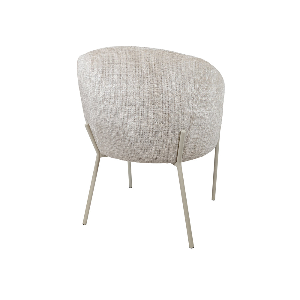 Adele - eetkamerstoel - beige poten - Cremona - Taupe 04