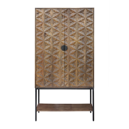 Trinity 2-deurs kast met onderplank, Mango Brown Walnut