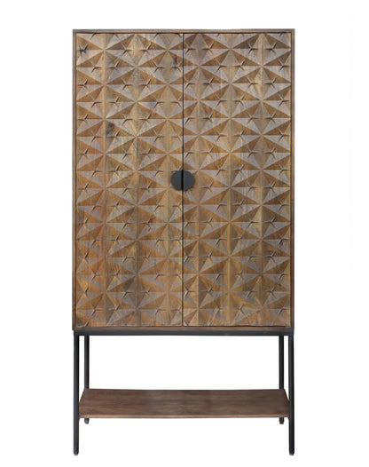 Trinity 2-deurs kast met onderplank, Mango Brown Walnut