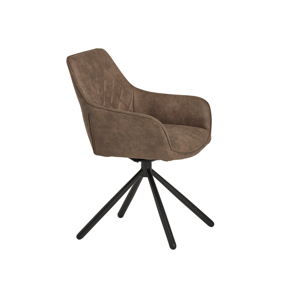 Rebel Spider eetkamerstoel - draaipoot 180ARS - Cowboy - Stone 809 (set of 2)