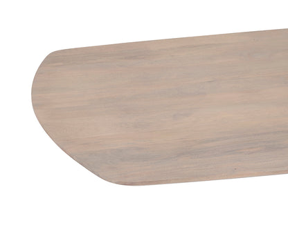 Eetkamertafel deens ovaal 180, Mango Ashblond