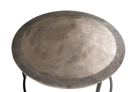 Sochi bijzettafel set van 2, Nickel antique