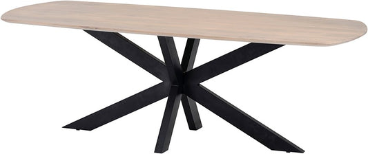 Eetkamertafel deens ovaal 210, Mango Ashblond
