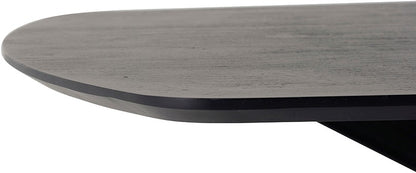 Eetkamertafel deens ovaal 180, Acacia Black