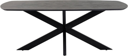 Eetkamertafel deens ovaal 210, Acacia Black