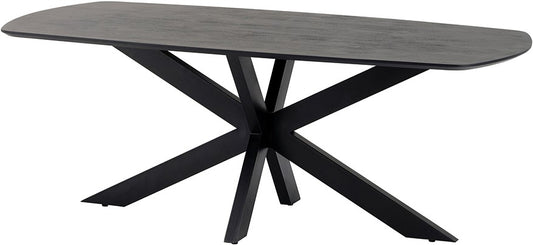 Eetkamertafel deens ovaal 230, Acacia Black