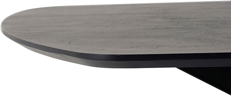 Eetkamertafel deens ovaal 230, Acacia Black