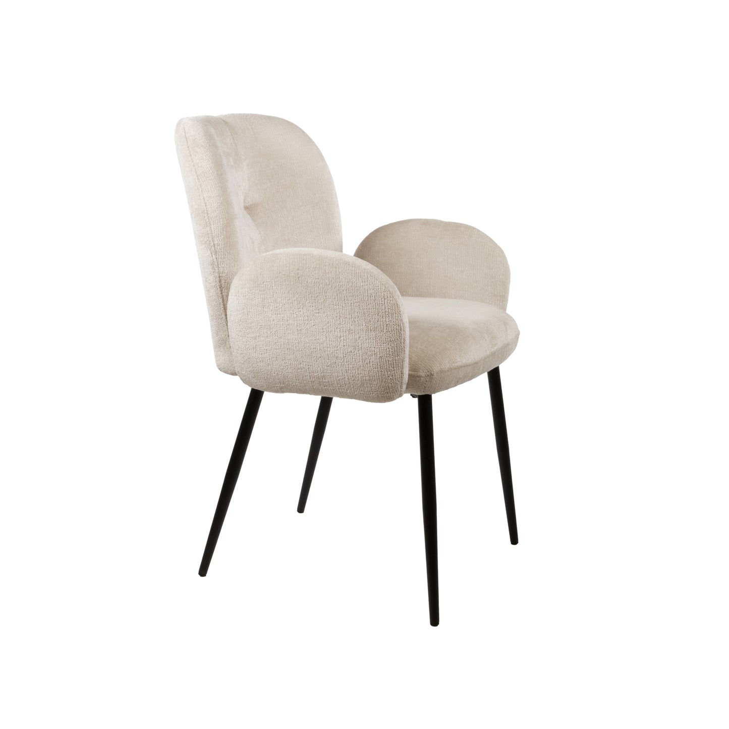 Bobby eetkamerstoel - met arm - Perfect Harmony - Ivory 02 (set of 2)