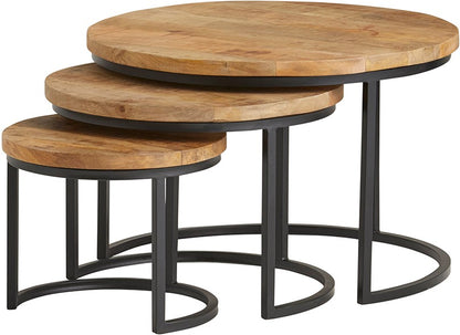 Natural Enzo salontafel, set van 3