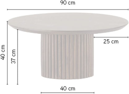 Salontafel Ø90, Acacia Black