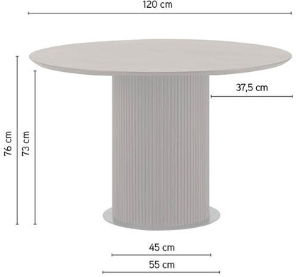 Eetkamertafel Ø120, Acacia Black