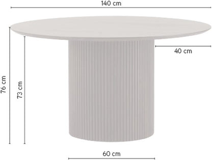 Eetkamertafel Ø140, Acacia Black