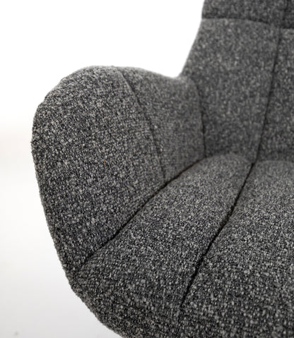 Elvis draaifauteuil 360 - Monet - Antracite 0252