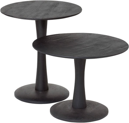 Bijzettafel Ø60, laag, Black