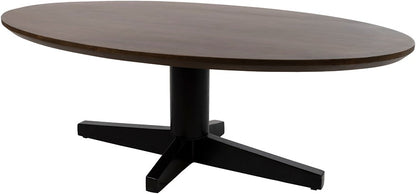 Scorpio salontafel 130, ovaal, poot Black, Mango Brown Walnut
