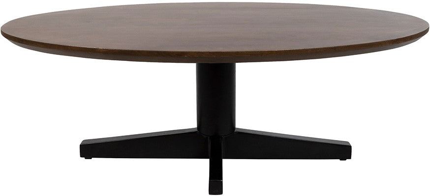 Scorpio salontafel 130, ovaal, poot Black, Mango Brown Walnut