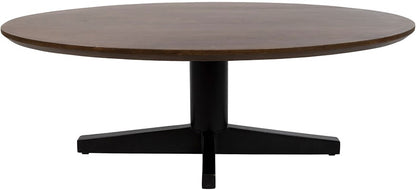 Scorpio salontafel 130, ovaal, poot Black, Mango Brown Walnut