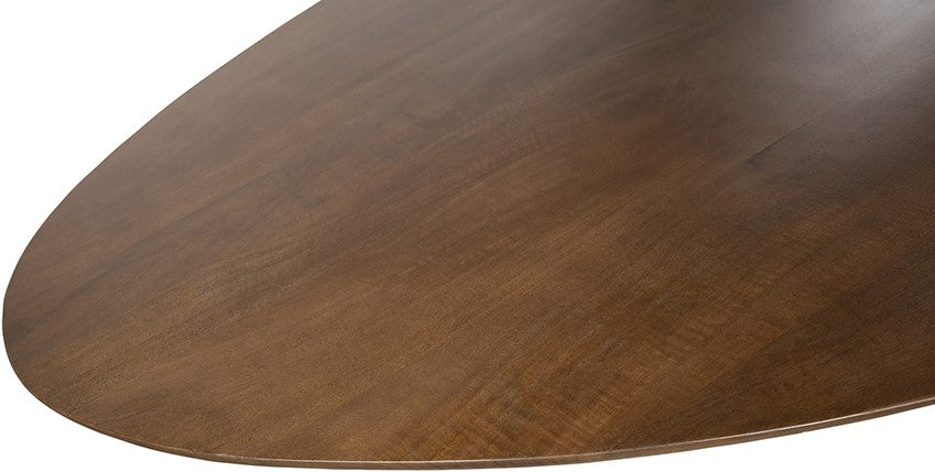 Scorpio salontafel 130, ovaal, poot Black, Mango Brown Walnut