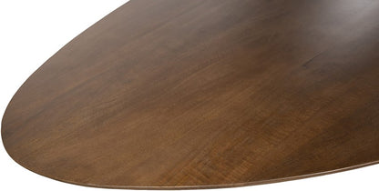 Scorpio salontafel 130, ovaal, poot Black, Mango Brown Walnut