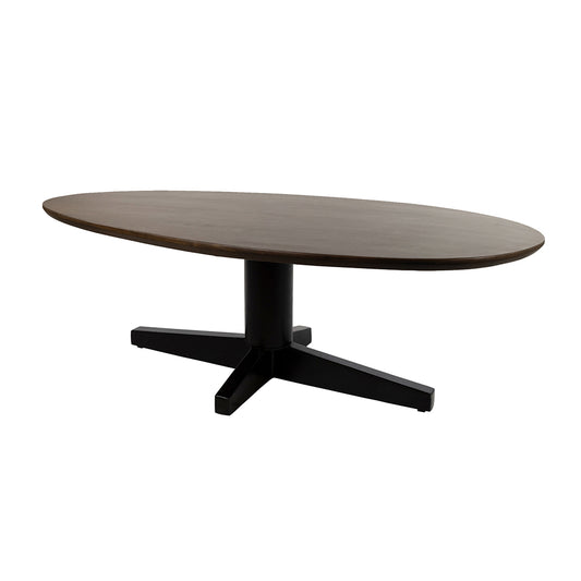 Taurus Salontafel 130, organisch, poot Black, Mango Brown Walnut