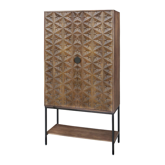Trinity 2-deurs kast met onderplank, Mango Brown Walnut