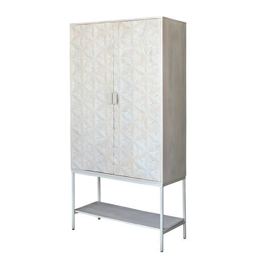 Trinity 2-deurs kast met onderplank, Mango Ashblond