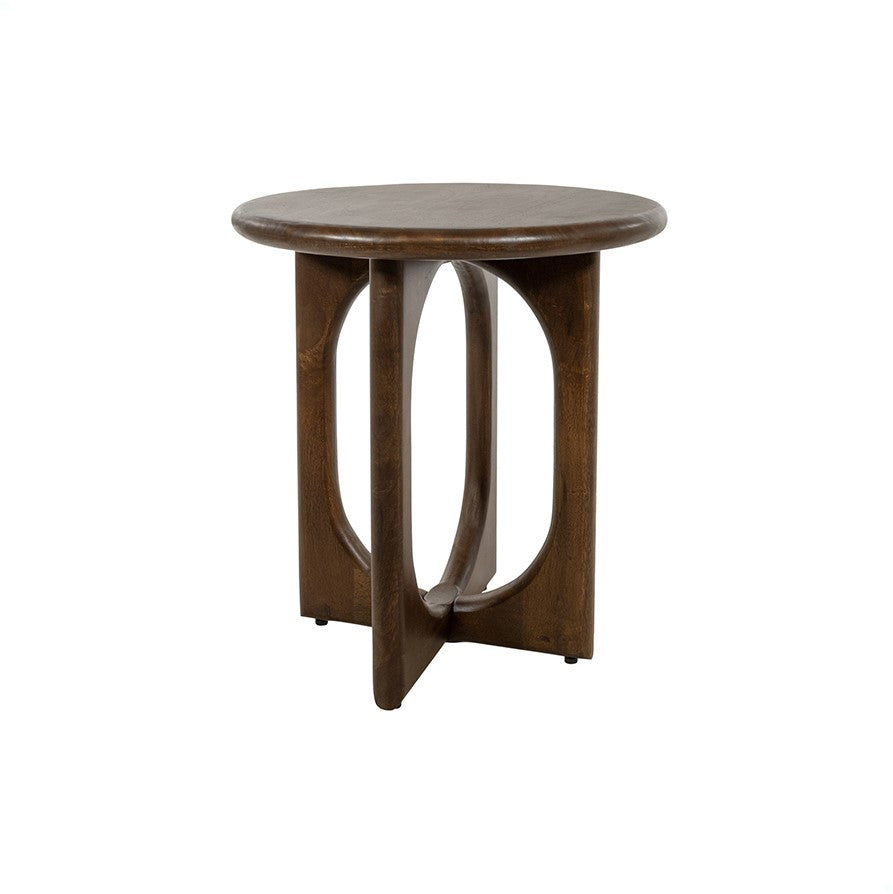 Bijzettafel Ø50, H55, Mango Walnut