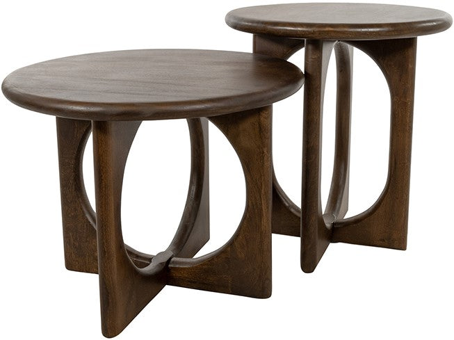 Bijzettafel Ø50, H55, Mango Walnut