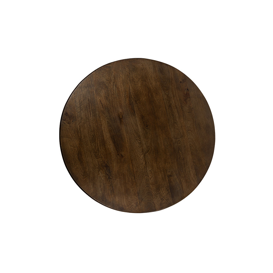 Bijzettafel Ø50, H50, Brown Walnut