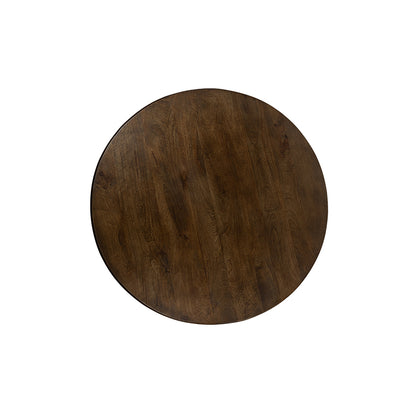 Bijzettafel Ø50, H50, Brown Walnut